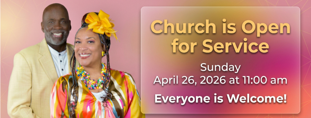 Open for Service every  Sunday slide